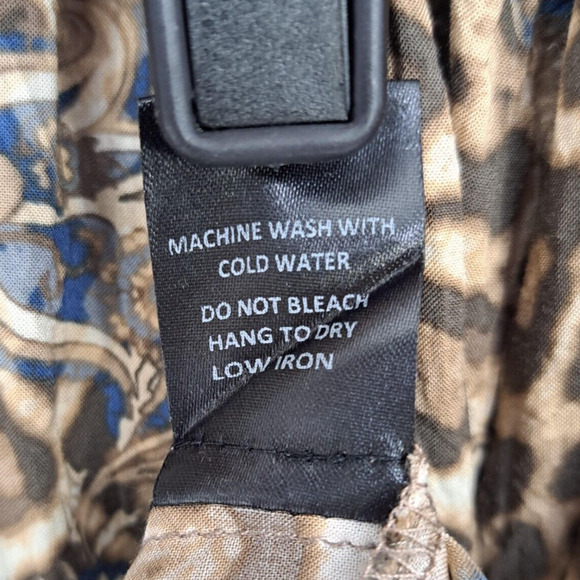 Olivaceous Long Sleeve Mini Dress Tunic Cheetah Print Floral Brown Womens Size S - Picture 7 of 7